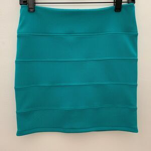 Topshop Women's Straight Pencil Skirt Size 6 Turquoise Green